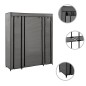 vidaXL Armario con compartimentos y varillas tela gris 150x45x176 cm vidaXL Armario con compartimentos y varillas tela gris 150x45x176 cm
