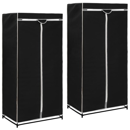 vidaXL Armarios 2 unidades negro 75x50x160 cm