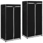 vidaXL Armarios 2 unidades negro 75x50x160 cm vidaXL Armarios 2 unidades negro 75x50x160 cm