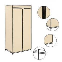 vidaXL Armarios 2 unidades color crema 75x50x160 cm