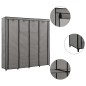 vidaXL Armario con 4 compartimentos gris 175x45x170 cm vidaXL Armario con 4 compartimentos gris 175x45x170 cm