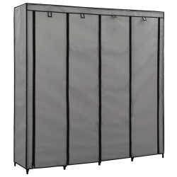 vidaXL Armario con 4 compartimentos gris 175x45x170 cm