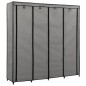 vidaXL Armario con 4 compartimentos gris 175x45x170 cm vidaXL Armario con 4 compartimentos gris 175x45x170 cm