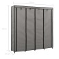 vidaXL Armario con 4 compartimentos gris 175x45x170 cm vidaXL Armario con 4 compartimentos gris 175x45x170 cm