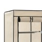 vidaXL Armario con compartimentos y varillas tela crema 150x45x175 cm vidaXL Armario con compartimentos y varillas tela crema 150x45x175 cm