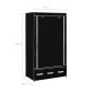 vidaXL Armario de tela negro 87x49x159 cm vidaXL Armario de tela negro 87x49x159 cm