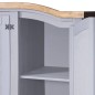 vidaXL Armario madera de pino Mexicano estilo Corona gris 3 puertas