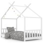 vidaXL Estructura de cama infantil madera maciza pino blanco 90x200 cm vidaXL Estructura de cama infantil madera maciza pino blanco 90x200 cm