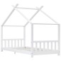 vidaXL Estructura de cama infantil madera maciza pino blanco 90x200 cm vidaXL Estructura de cama infantil madera maciza pino blanco 90x200 cm