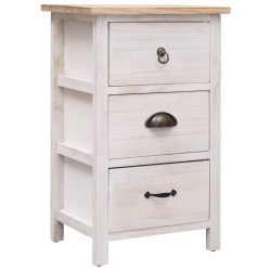 vidaXL Armario auxiliar de madera de paulownia 35x25x57 cm