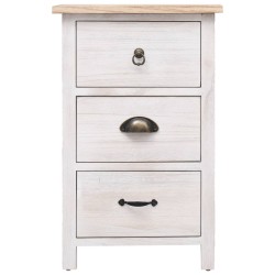 vidaXL Armario auxiliar de madera de paulownia 35x25x57 cm