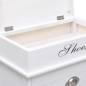 vidaXL Mueble zapatero de madera de Paulownia blanco 50x28x58 cm vidaXL Mueble zapatero de madera de Paulownia blanco 50x28x58 cm