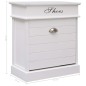 vidaXL Mueble zapatero de madera de Paulownia blanco 50x28x58 cm vidaXL Mueble zapatero de madera de Paulownia blanco 50x28x58 cm