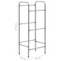 vidaXL Estantería almacenaje para 3 cajas acero plateado 50x33x116 cm