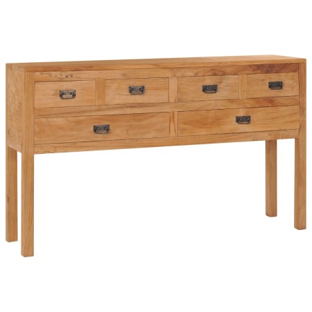 vidaXL Aparador de madera maciza de teca 125x30x75 cm