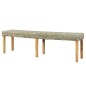 vidaXL Banco de ratán kubu natural y madera maciza de mango 160 cm vidaXL Banco de ratán kubu natural y madera maciza de mango 160 cm