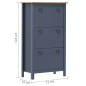 vidaXL Mueble zapatero Hill madera pino gris 72x35x124 cm vidaXL Mueble zapatero Hill madera pino gris 72x35x124 cm