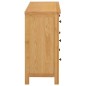 vidaXL Cajonera de madera de roble macizo 105x33,5x73 cm vidaXL Cajonera de madera de roble macizo 105x33,5x73 cm