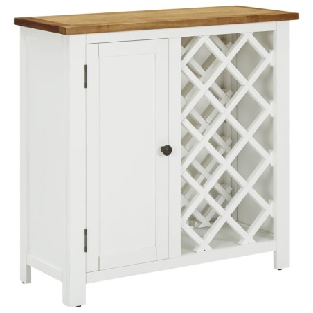vidaXL Mueble botellero de madera maciza de roble 80x32x80 cm