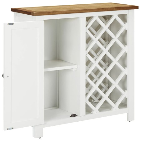 vidaXL Mueble botellero de madera maciza de roble 80x32x80 cm