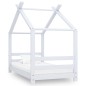 vidaXL Estructura de cama infantil madera maciza pino blanco 70x140 cm vidaXL Estructura de cama infantil madera maciza pino blanco 70x140 cm