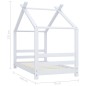 vidaXL Estructura de cama infantil madera maciza pino blanco 70x140 cm vidaXL Estructura de cama infantil madera maciza pino blanco 70x140 cm