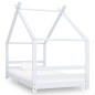 vidaXL Estructura de cama infantil madera maciza pino blanco 90x200 cm vidaXL Estructura de cama infantil madera maciza pino blanco 90x200 cm