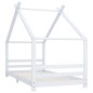 vidaXL Estructura de cama infantil madera maciza pino blanco 90x200 cm vidaXL Estructura de cama infantil madera maciza pino blanco 90x200 cm