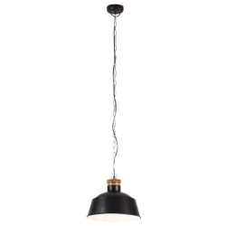 vidaXL Lámpara colgante industrial 32 cm negro E27