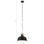 vidaXL Lámpara colgante industrial 32 cm negro E27 vidaXL Lámpara colgante industrial 32 cm negro E27