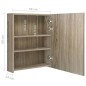 vidaXL Armario de baño con espejo roble 50x14x60 cm vidaXL Armario de baño con espejo roble 50x14x60 cm