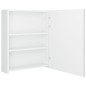vidaXL Armario de baño con espejo LED blanco brillante 50x14x60 cm