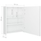 vidaXL Armario de baño con espejo LED blanco brillante 50x14x60 cm