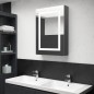 vidaXL Armario de baño con espejo y LED gris 50x13x70 cm vidaXL Armario de baño con espejo y LED gris 50x13x70 cm