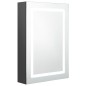 vidaXL Armario de baño con espejo y LED gris 50x13x70 cm vidaXL Armario de baño con espejo y LED gris 50x13x70 cm