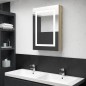 vidaXL Armario de baño con espejo y LED color roble 50x13x70 cm vidaXL Armario de baño con espejo y LED color roble 50x13x70 cm