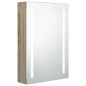 vidaXL Armario de baño con espejo y LED color roble 50x13x70 cm vidaXL Armario de baño con espejo y LED color roble 50x13x70 cm