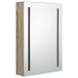 vidaXL Armario de baño con espejo y LED color roble 50x13x70 cm vidaXL Armario de baño con espejo y LED color roble 50x13x70 cm