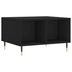 vidaXL Mesa de centro madera contrachapada negro 60x50x36,5 cm