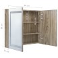 vidaXL Armario de baño con espejo y LED color roble 80x12x68 cm vidaXL Armario de baño con espejo y LED color roble 80x12x68 cm