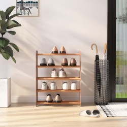 vidaXL Mueble zapatero de madera contrachapada marrón 65x24x81 cm