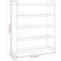 vidaXL Mueble zapatero de madera contrachapada marrón 65x24x81 cm