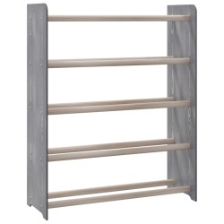 vidaXL Mueble zapatero de madera contrachapada gris 65x24x81 cm