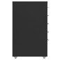 vidaXL Armario archivador móvil metal negro 28x41x69 cm
