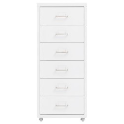 vidaXL Armario archivador móvil metal blanco 28x41x69 cm