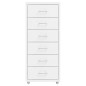 vidaXL Armario archivador móvil metal blanco 28x41x69 cm