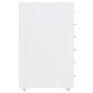 vidaXL Armario archivador móvil metal blanco 28x41x69 cm