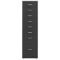 vidaXL Armario archivador móvil metal antracita 28x41x109 cm