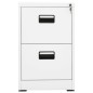 vidaXL Armario archivador de acero blanco 46x62x72,5 cm