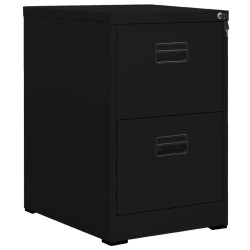 vidaXL Armario archivador de acero negro 46x62x72,5 cm